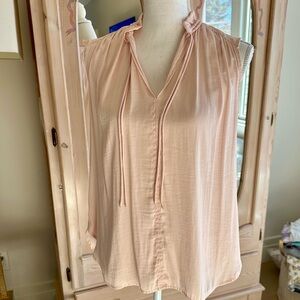 LOFT Pink V-neck Sleeveless Top